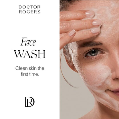 Doctor Rogers Face Wash, Gentle Face Cleanser For Women & Men, Hydrating Face Wash For Sensitive, Dry & Combination Skin, Dermatologist-Created Daily Facial Cleanser For SkinCare Routine, 5 fl oz Tube