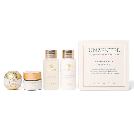 Zents Unscented 4-pc Mini Set, Moisturizing