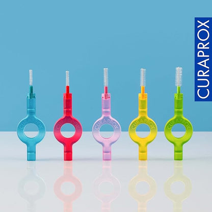 Curaprox CPS 07 Prime Refill Pack Interdental Brushes, 0.7mm to 2.5mm, Red (8 Pack)