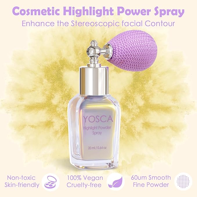 Highlighter Powder Spray, 20ML Cosmetic Grade High Gloss 20ML