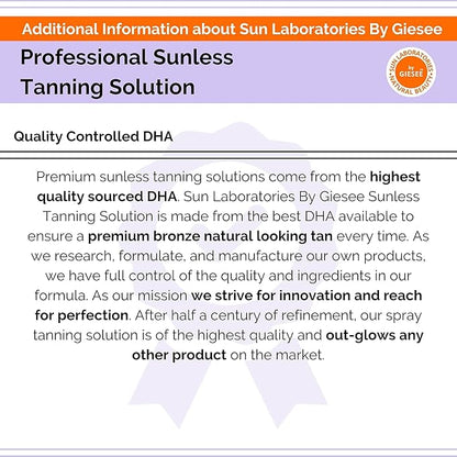 Spray Tan Solution (Medium) Airbrush Tanning Micro Mist (32oz) for Self Tanning Natural Sunless Solution, Body and Face for Bronzing and Golden Tan (Packaging May Very)