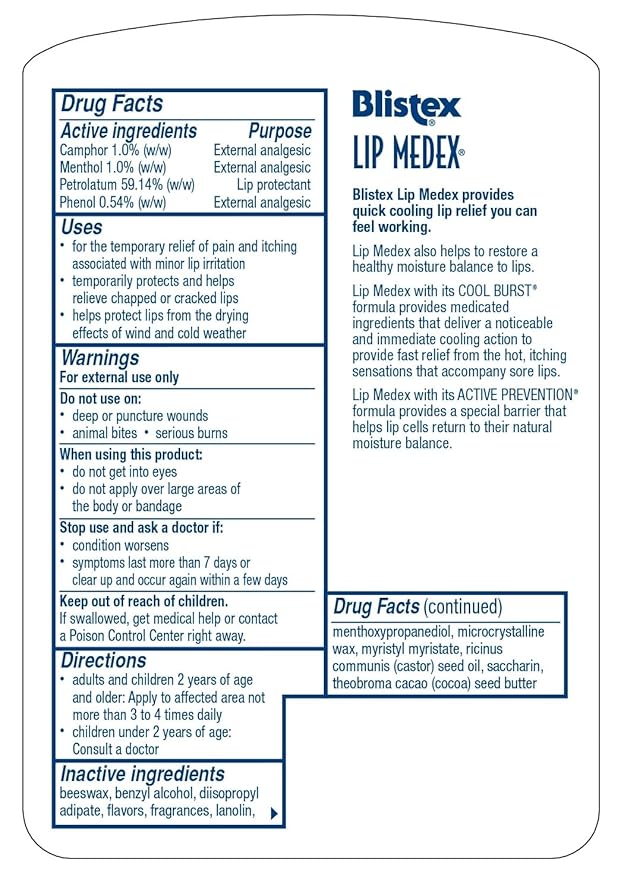Blistex Lip Medex External Analgesic/Lip Protectant oz