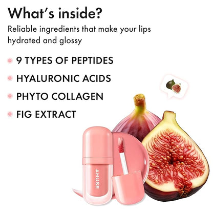 Amuse SEOUL BEBE TINT - 06 PINK FIG | 24-hour Long-lasting Lip Stain, Plumping, Hydrating, Moisturizing, No Peel Off, Lip Care, Treatment, Non Sticky, Korean Lip Tint for Dry Lips
