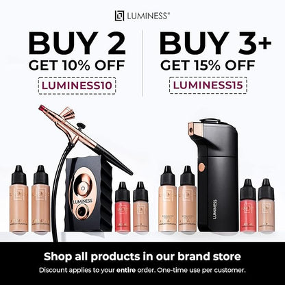 LUMINESS Silk Airbrush Spray Foundation & Buffing Brush Light Rich)