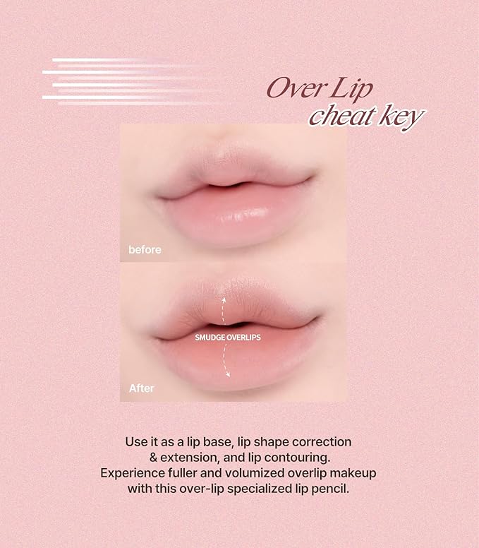 Heart Percent Dote On Mood Lip Pencil, Long-Lasting Creamy Lip Crayon Smooth Color Liner Retractable Lipstick Pencil 0.8g, #05. Apricot Coral