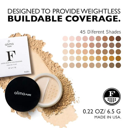 Alima Pure Matte Foundation Loose Mineral Powder Foundation Powder ./4.5 15 oz