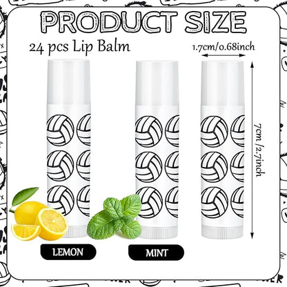24 Pcs Volleyball Lip Balm Volleyball Supplies