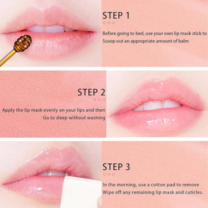 3 PCS Lip Balm Honey Pot, Wrinkle