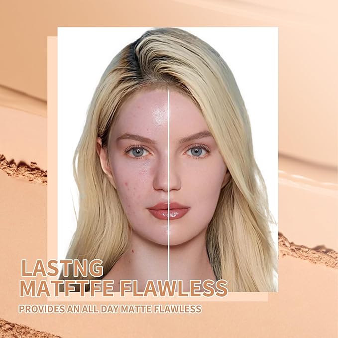 Oil Control Face Powder, Matte Smooth Setting Powder, (Nature BEIGE)