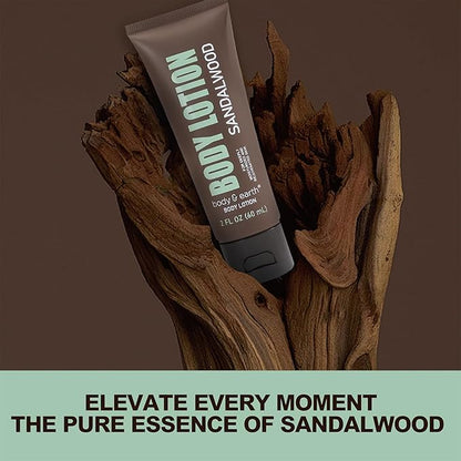 Sandalwood Men's Bath & Body Set - Shower Gel, Body Lotion, Shampoo - Self Care Gifts for Men