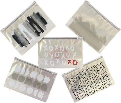 Makeup And Accessory Bags, Contain The Clutter, Use in Gym, Airport, Poolside, Desk, Date Night, Brushes, Lotion (15 Designs Bags) (Chic Collection)