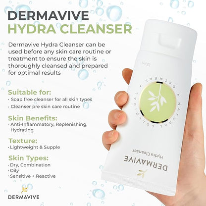 Gentle Facial Cleanser for Women & Men (4.05 oz) Deep Cleansing Hydra Cleanser Face Wash for Dry Skin, All Skin Types | Refreshing Non-Irritating Hydrating Facial Wash Daily Face Cleanser