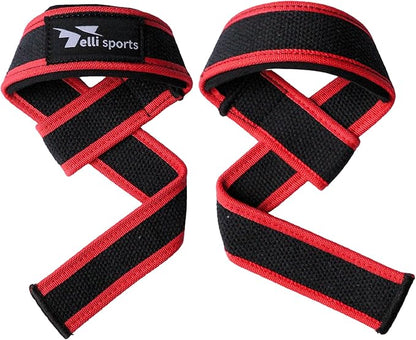 TelliSports Padded Wrist Straps Anti Slip Cotton Gym
