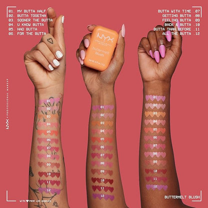 NYX PROFESSIONAL MAKEUP Buttermelt Powder Blush, Fade and Feeling Butta
