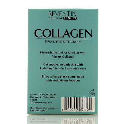 Clinical Results Firm & Hydrate Collagen Face Cream Targets Wrinkles, Fine Lines, Anti Aging Facial Moisturizer Collagen Lotion W/Peptides, Vitamin E, & Aloe Vera For Women & Men, 1.5 Fl Oz