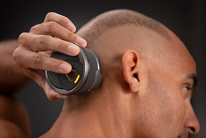 Microtouch Titanium Electric Head Shaver - Rechargeable Head and Face Shaver for Men, Cordless Razor, Hypoallergenic Wet/Dry Shaving, Precision Head Trimmer, Lithium Power, Battery Powered