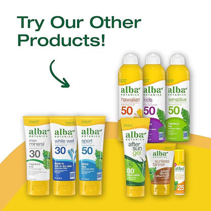 Alba Botanica Sunscreen Spray for Face and Body, Broad Spectrum SPF 70 Sunscreen, Hawaiian Coconut, Water Resistant and Biodegradable, 5 fl. oz. Bottle