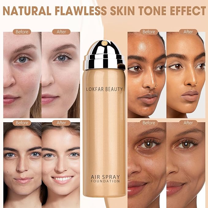 AirBrush Foundation Spray, Silky Mist Foundation Spray Makeup #02 Nude