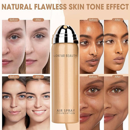 AirBrush Foundation Spray, Silky Mist Foundation Spray Makeup #02 Nude