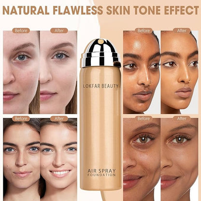 AirBrush Foundation Spray, Silky Mist Foundation Spray Makeup #A01 Ivory