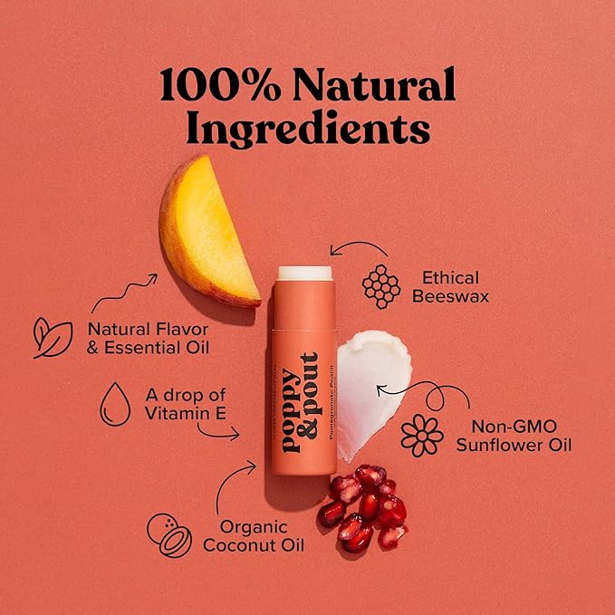Poppy & Pout Pomegranate Peach Jumbo Recyclable