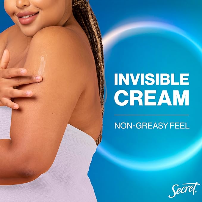 Secret Whole Body Deodorant Cream for Women, Peach & Vanilla Blossom Scent, Aluminum Free Deodorant, 72 HR Odor Protection, 3.0 oz