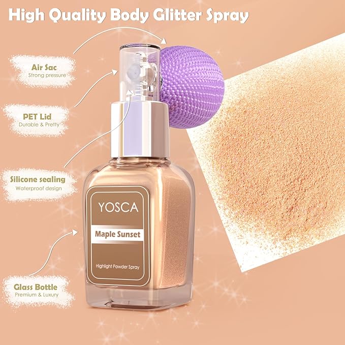 Highlighter Powder Spray, 20ML Cosmetic Grade High Gloss 20ML