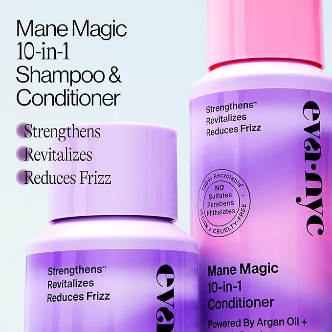 Eva NYC Mane Magic 10-in-1 Hair Conditioner, Sulfate Free Conditioner for Soft and Smooth Locks, Strengthening Conditioner for Dry Hair and All Hair Types, GMO-Free Hair Products, 8.8 fl oz