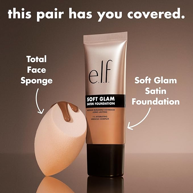 e.l.f. Soft Glam Foundation, Medium Coverage, Long-Lasting & Medium Warm