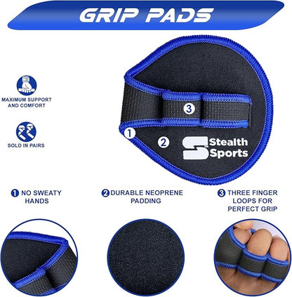 Weight Lifting Gym Grip Pads Non-Slip Neoprene Pull