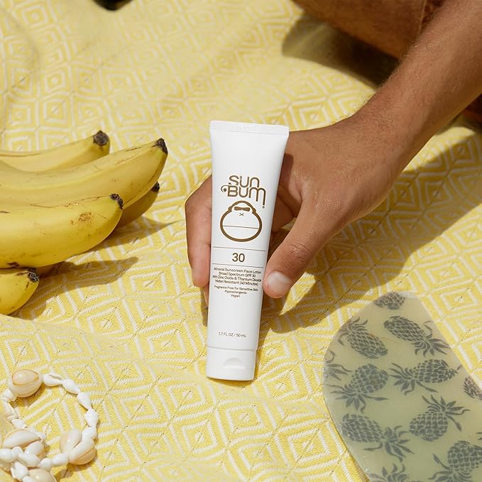 Sun Bum Mineral SPF 30 Non-Tinted Sunscreen Face Lotion | Vegan and Hawaii 104 Act Compliant (Octinoxate & Oxybenzone Free) Broad Spectrum Natural Sunscreen with UVA/UVB Protection | 1.7 oz