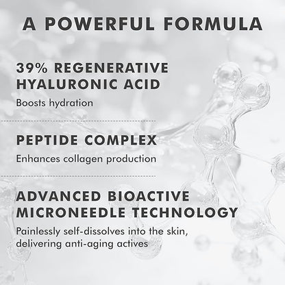 skyn ICELAND Dissolving Microneedle Under Eye Patches with 39% Hyaluronic Acid & Peptides No-Slip Eye Masks for Firming Wrinkles & Fine Lines, 5 Pairs