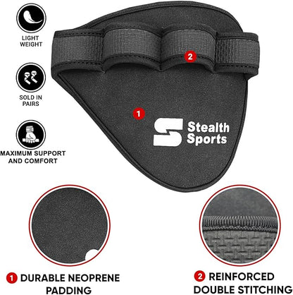 Weight Lifting Gym Grip Pads Non-Slip Neoprene Pull