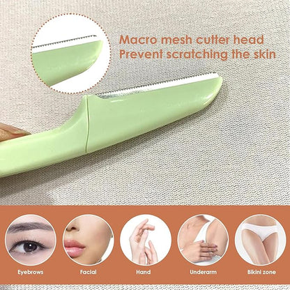 Eyebrow Razor - Premium Facial Hair Remover for Women, Smooth Dermaplaning Tool, Gentle & Safe, Stainless Steel, Compact Design for Travel & Daily Use (3-Pack)