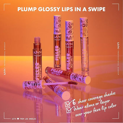 NYX PROFESSIONAL MAKEUP Filler Instinct Plumping Lip Polish, Lip Plumper Gloss - Brunch Drunk (Champagne)