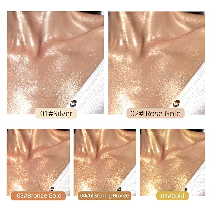 Moisturizing Body Luminizers 5 Colors Smooth and Shimmer Bronze Gold) 40ml