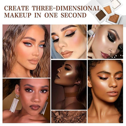 Matte White Highlight Contour Palette Bright,Mini Professional Matte