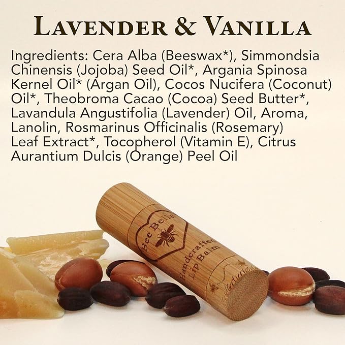 Bee Bella Lip Balm, Lavender Vanilla, Organic