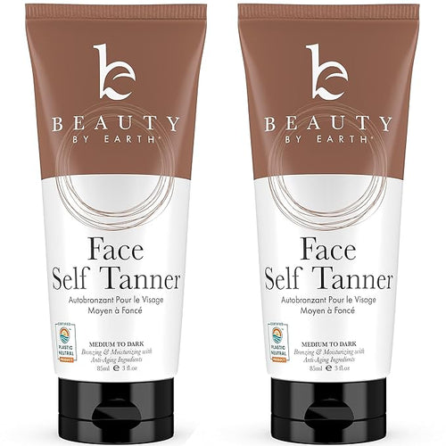 Face Self Tanner Tanning Lotion - Medium to Dark Self Tanning Lotion Fake Tan, Tanning Lotion Self Tanner Face Tanner, Sunless Tanner for Face, Buildable Natural Glow, Self Tan Sunless Tanning Lotion
