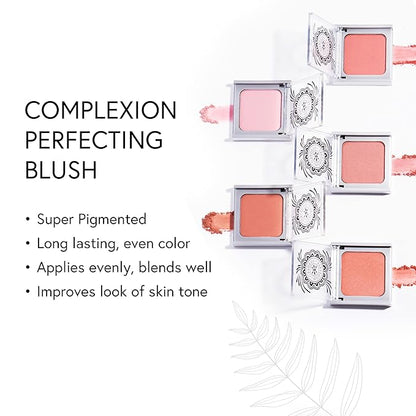 Honeybee Gardens Complexion Perfecting Blush in Euphoria, Cool Peachy Pink, Vegan & Gluten-Free, 8.5g