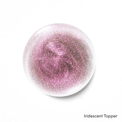 Dashing Diva One Gel Color & Magnetic Topper Duo - Diamante - Marshmallow & Iridescent Glitter Topper - 3-in-1 Base Coat, Nail Color & Top Coat - Gel Nail Polish Set