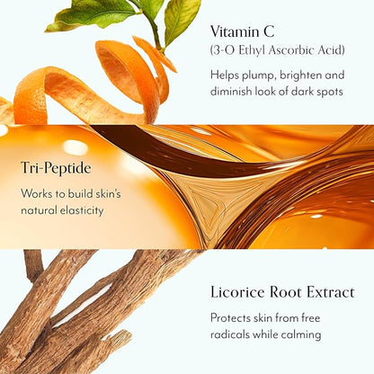 Bliss Bright Idea Vitamin C + Tri-Peptide Collagen Brightening Face Skincare Serum - Anti Aging, Reduces Dark Spots, Boosts Skin Elasticity - Clean - Vegan & Cruelty-Free - 1 Fl Oz