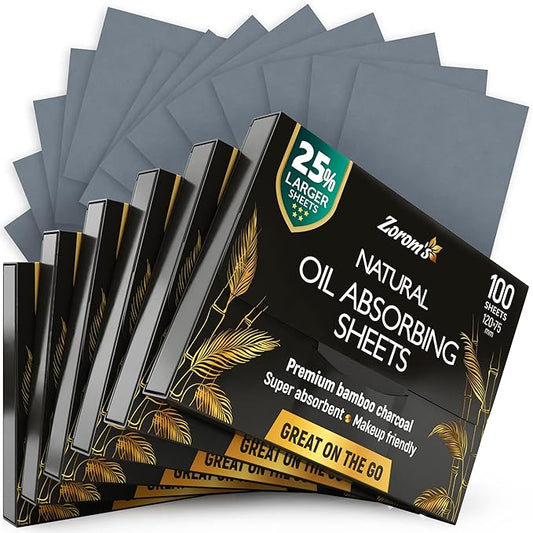 Natural Oil Blotting Sheets for Face with Bamboo Face