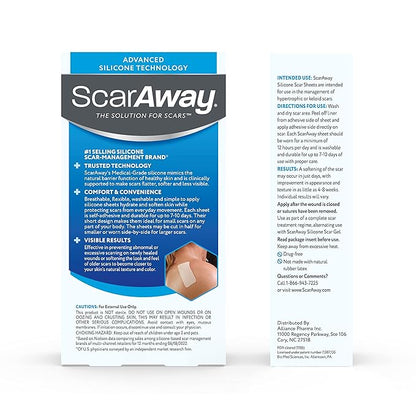 ScarAway Advanced Skincare Silicone Scar Sheets,