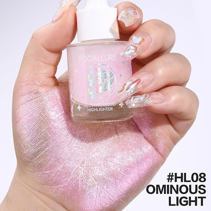 FOCALLURE Starfall Glowing Liquid Highlighter, Shimmering Body Oil,