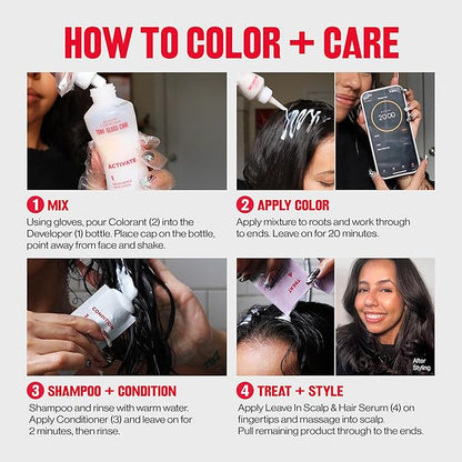Revlon ColorSilk Tone + Gloss + Care Demi Permanent Hair Color, Dye Kit with Leave-In Scalp and Haircare Serum, 2x Shinier, 4x Stronger, 6 Light Brown, 4.5 fl oz