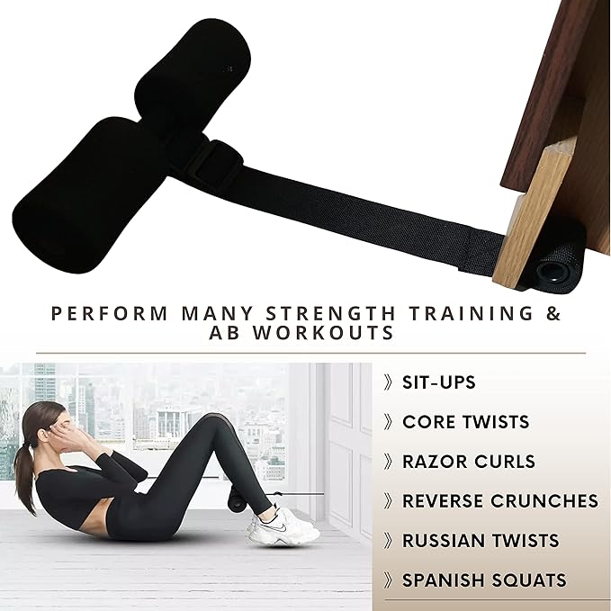 Nordic Hamstring Curl Strap with Knee Pad -