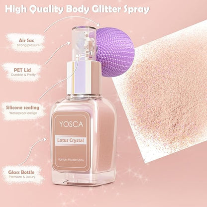 Highlighter Powder Spray, 20ML Cosmetic Grade High Gloss 20ML