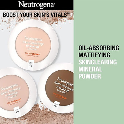 Neutrogena SkinClearing Mineral Acne-Concealing Pressed Powder Compact, Shine-Free 38 oz