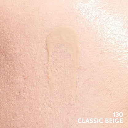 COVERGIRL Clean Invisible Foundation Makeup, Dewy & Glowy Natural Finish, Buildable Coverage, Skin-Like Smooth Look, Vegan, Classic Beige, 1oz